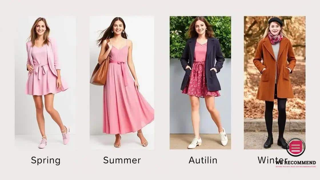 Ballet pink in different seasons